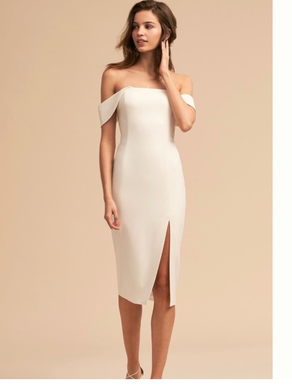 Jay Godfrey midi off the shoulder sheath dress sz 2